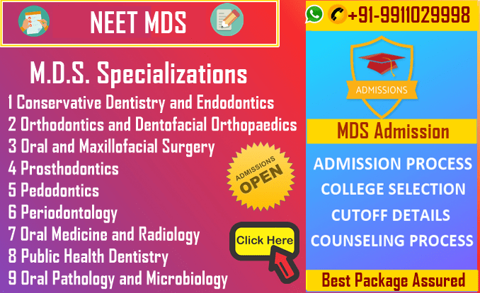 MDS Admission 2024, Counseling Process, List Of Colleges
